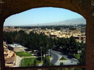 نمای شهر بیرجند از داخل قلعه