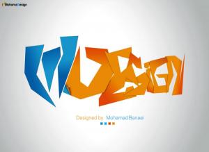 تصویر تاپیوگرافی شده M design