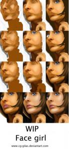 wip face girl