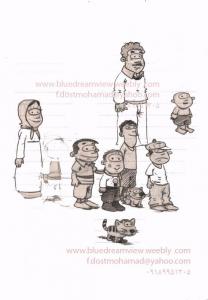 طراحی کاراکتر شخصیت بومی محلی بلفنجک برای پروژه انیمیشن