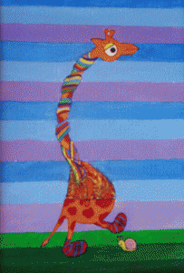 زرافه جون قدم می زند
