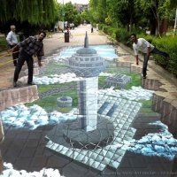 نقاشی سه بعدی در پارک هنرمندان